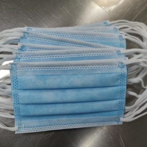 Medical Face Masks with Ear Loops Three Layer 100/ct Box