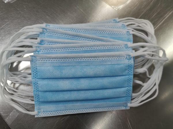 Medical Face Masks with Ear Loops Three Layer 100/ct Box