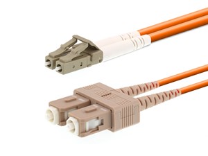 Multimode 62.5/125 LC/SC Duplex Fiber Patch Cord
