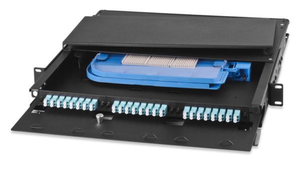 Signamax UFE3HD1-B	18- to 72-Fiber Enclosure with Locking Slide-Out Support Stage Accepts 3 Adapter Plates